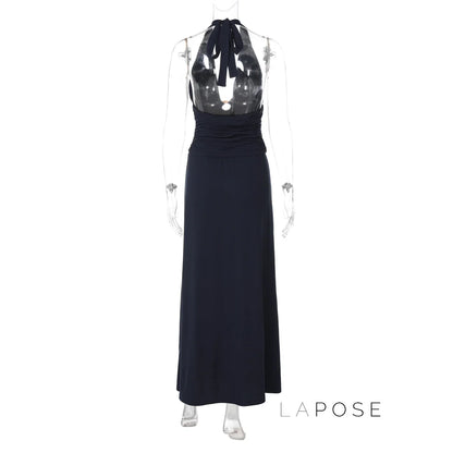 Raelee Halter Ruched Maxi Dress