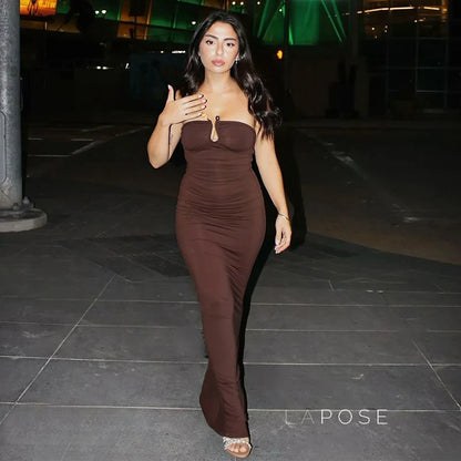 Sadee Strapless Bodycon Maxi Dress