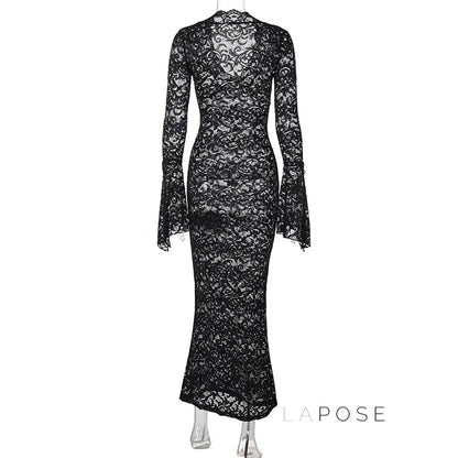Sariyah Sheer Lace Maxi Dress