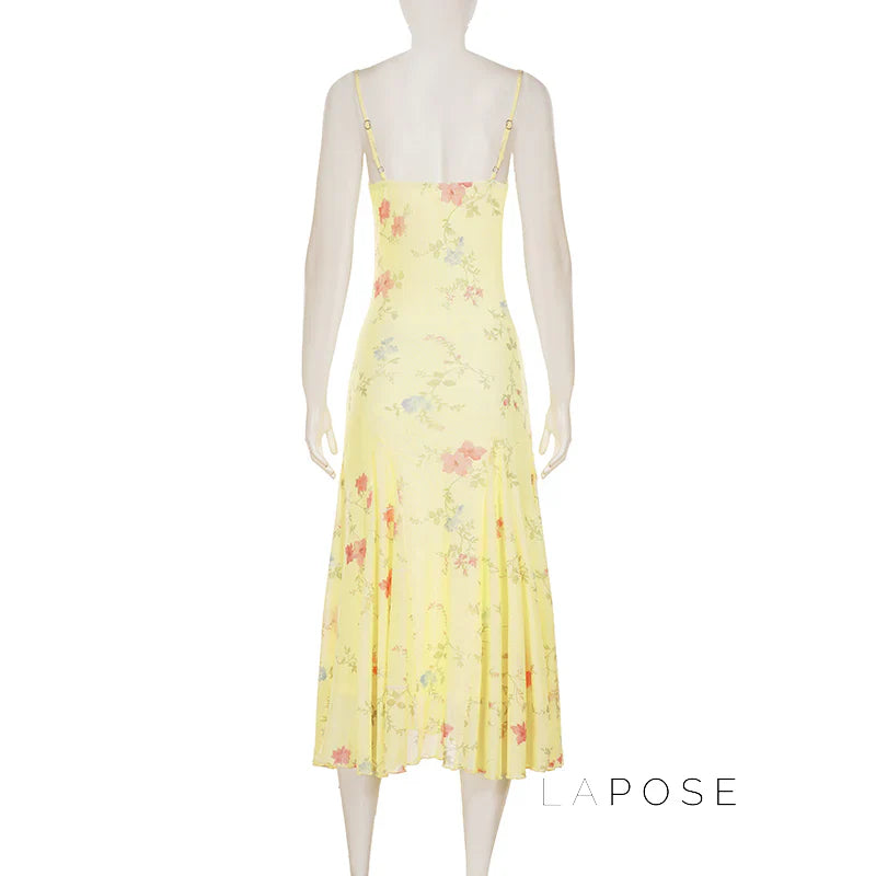 Vanna Botanical Print Maxi Dress