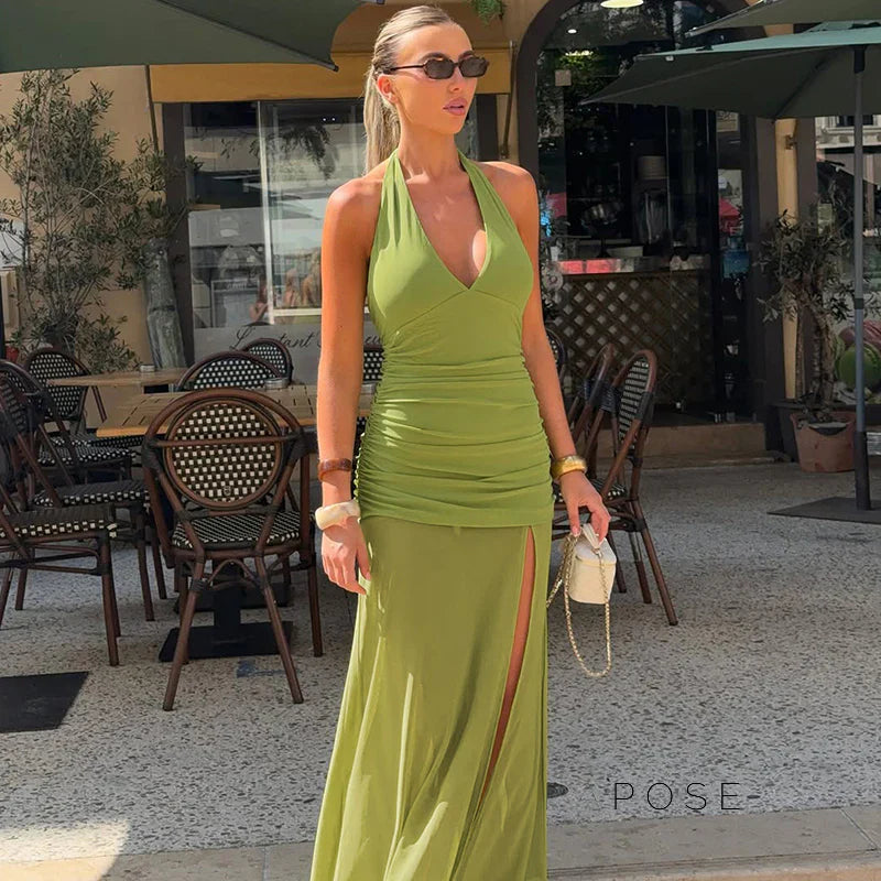 Vittoria Halter Maxi Dress