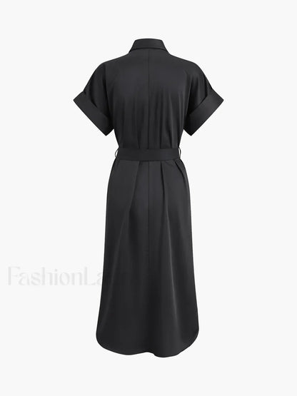 Polo Pockets Graceful Tied Midi Dress