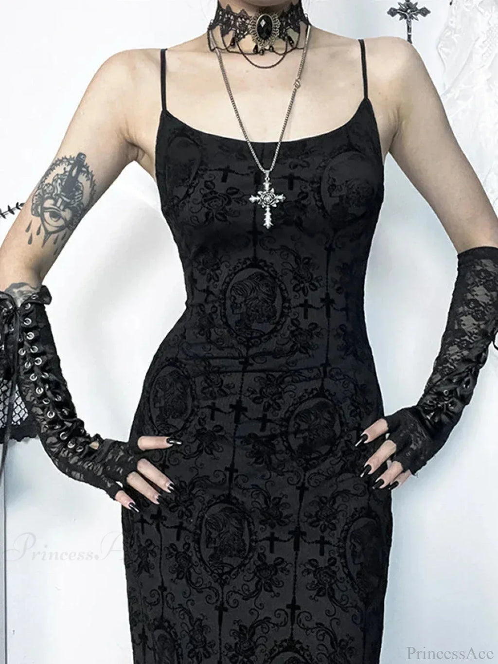 Tall Waist Velvet Celebration Maxi Dress